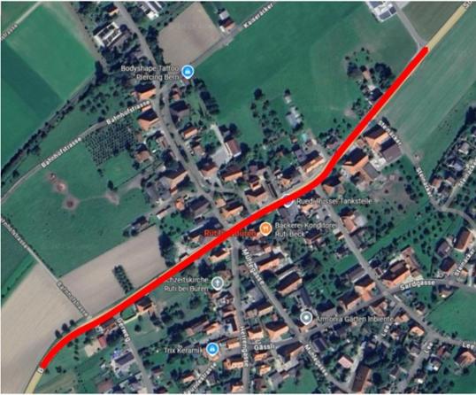 Situationsplan Strassenbelagsanierung